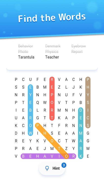 #1. Word Search - Crossword Puzzle (Android) By: Brainbete