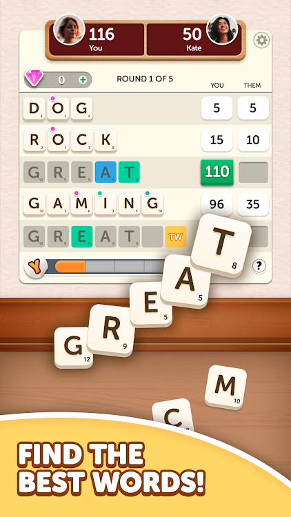 #1. Word Yatzy - Fun Word Puzzler (Android) By: FunCraft Games