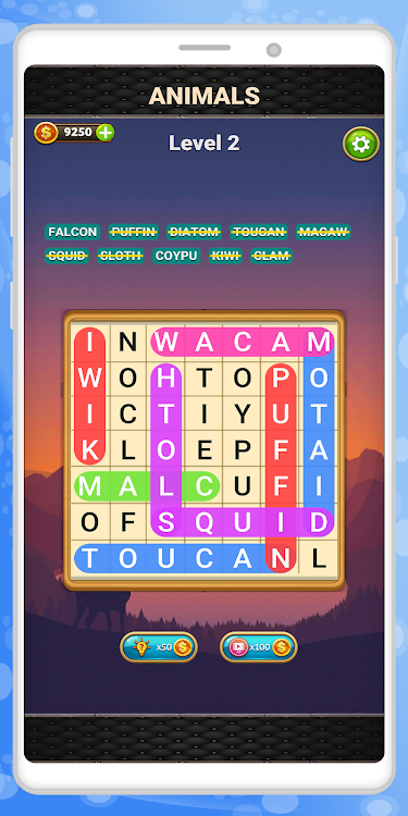 #1. Words Search - Premium (Android) By: A.V.A - Smart Games