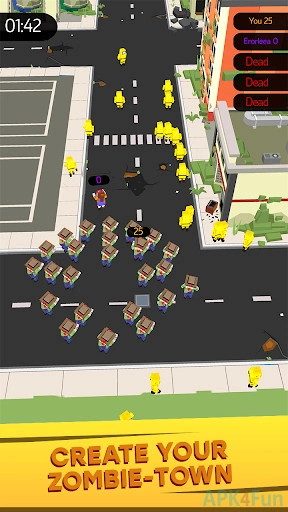 Zombie Crowd in City after Apocalypse Screenshot Image