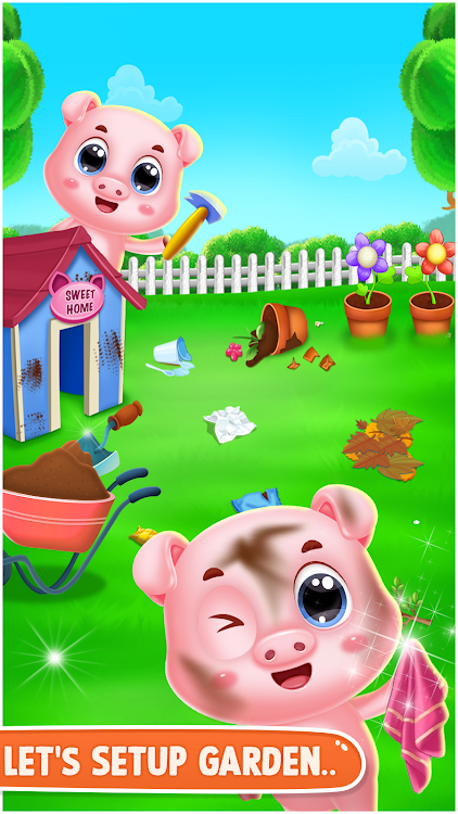 #1. pinky pig daycare salon games (Android) By: Pinky Pig Game