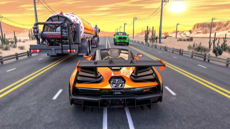 #6. Traffic Highway Car Race Games (Android) By: The Hawk Games