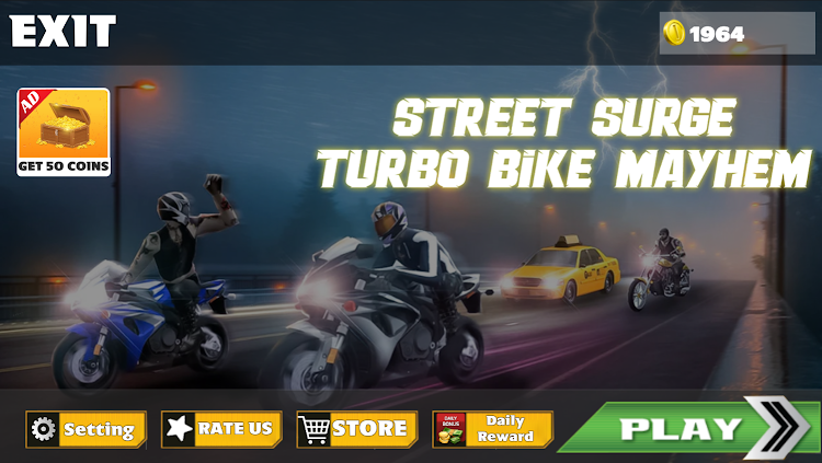 #2. Street Surge:Turbo Bike Mayhem (Android) By: DIGIAFF