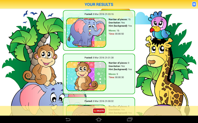 #5. Puzzles for kids (Android) By: ArininSoft