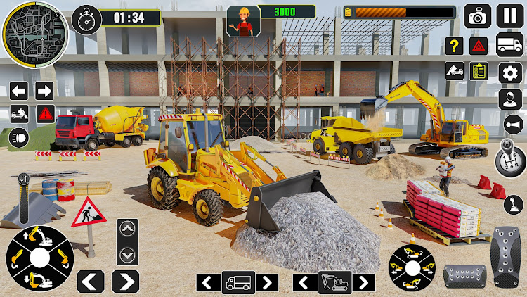 #2. Excavator Construction Game (Android) By: BigZ Games