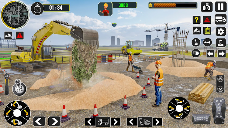 #4. Excavator Construction Game (Android) By: BigZ Games