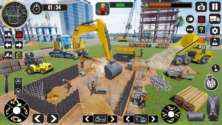 #5. Excavator Construction Game (Android) By: BigZ Games