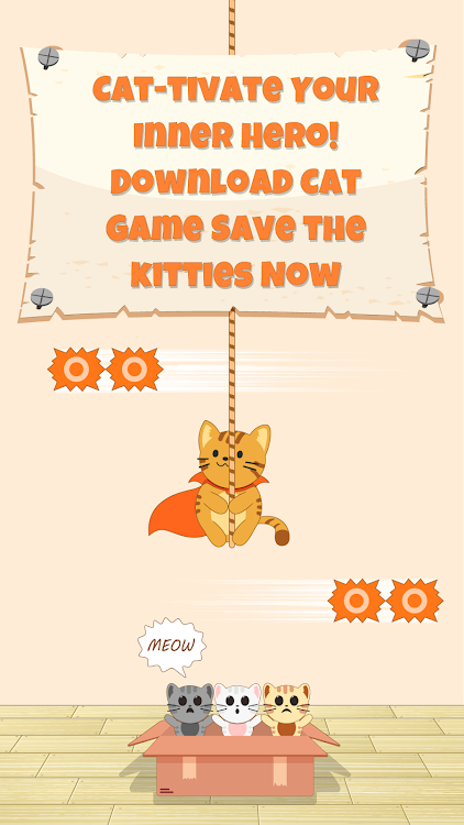 #2. Cat game:Save the kitties! (Android) By: Challenges Inc.