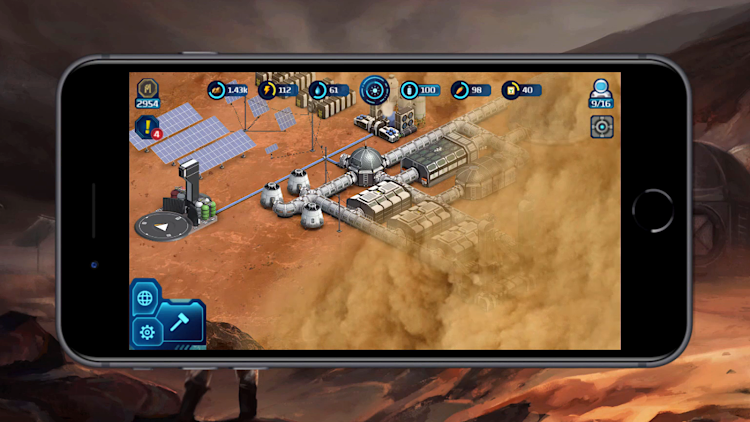 #5. Occupy Mars: Colony Builder (Android) By: Pyramid Games S.A.