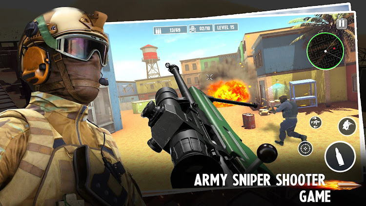 #4. War Sniper 3D: Gun Games FPS (Android) By: Sniper 3D Games