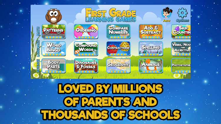 #4. First Grade Learning Games (Android) By: RosiMosi LLC