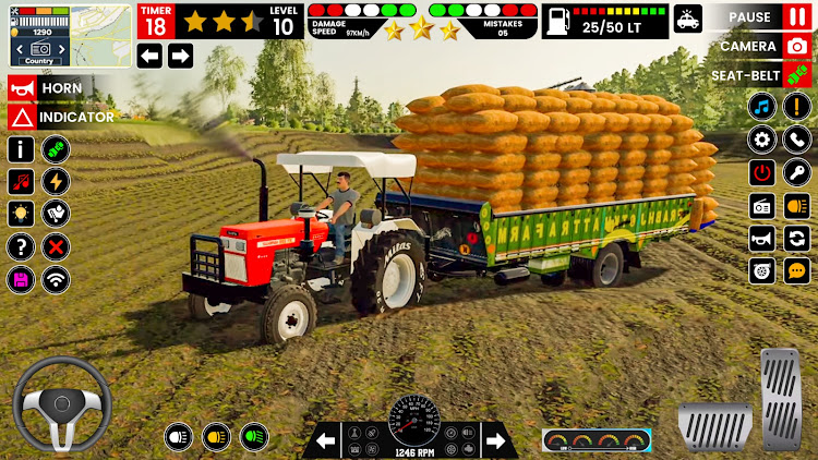 #4. Tractor Farming Games Offline (Android) By: GameSimulator3d