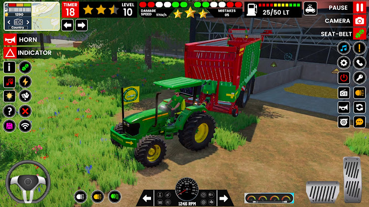 #5. Tractor Farming Games Offline (Android) By: GameSimulator3d