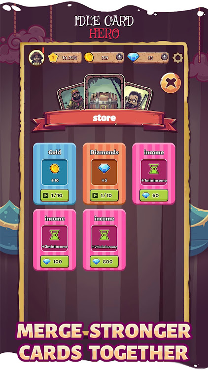 #4. Idle Card Hero (Android) By: JIXUN ELECTRONIC