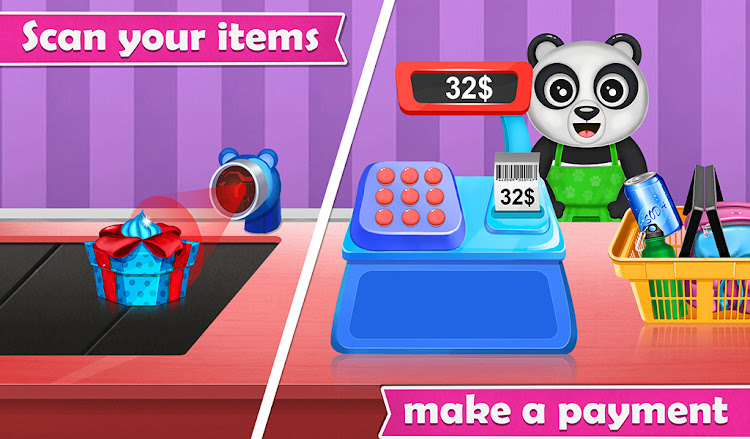 #3. Panda Supermarket Shopping Fun (Android) By: Twitchtime Tech