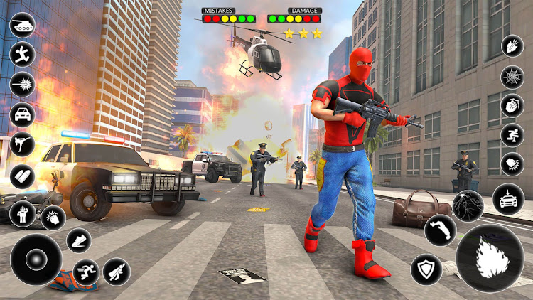 #4. Spider Vice Town Rope Hero Man (Android) By: Proficient Games