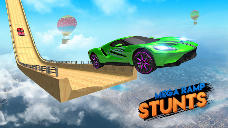 #3. Mega Ramp Stunts : Car Game (Android) By: Gamezeniq Technologies