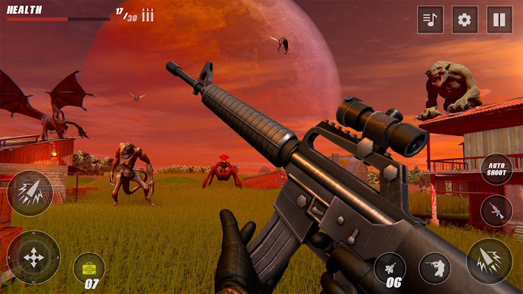 #10. Monster Shooter Kill Hunt Game (Android) By: Universal Fun Play Games