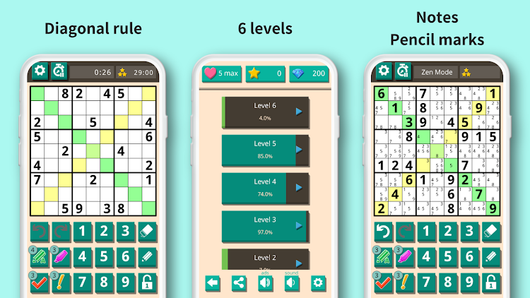 #2. Sudoku Diagonal (Android) By: ambertabby