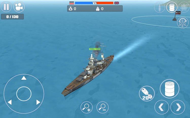 #6. Warship War - The Atlantic War (Android) By: My School Life