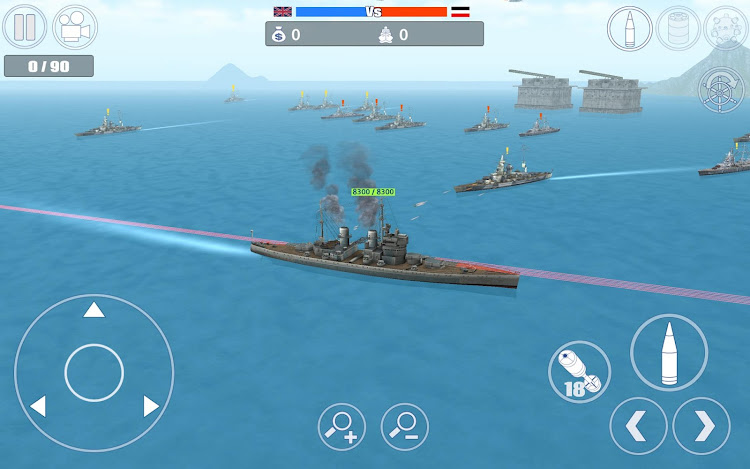 #8. Warship War - The Atlantic War (Android) By: My School Life