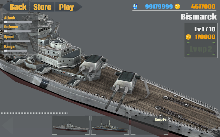 #9. Warship War - The Atlantic War (Android) By: My School Life