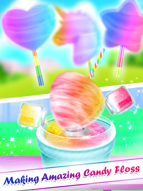 #3. Unicorn Cotton Candy Maker (Android) By: Wedding Games