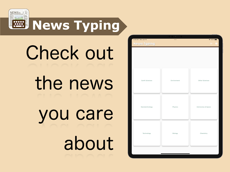 #5. Typing Practice: English News (Android) By: zero2onemys