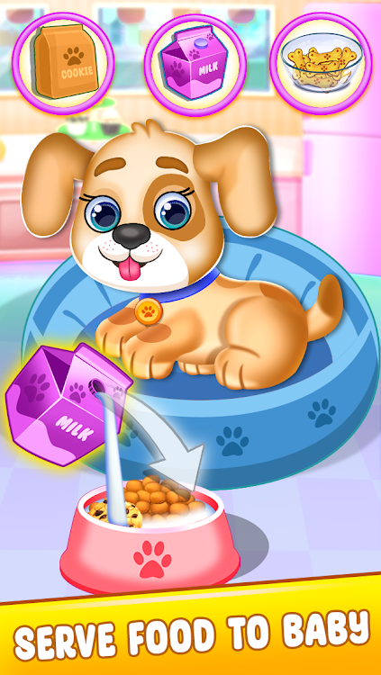 #3. Puppy Mom & Newborn Pet Care (Android) By: playNfun - educational & girl games