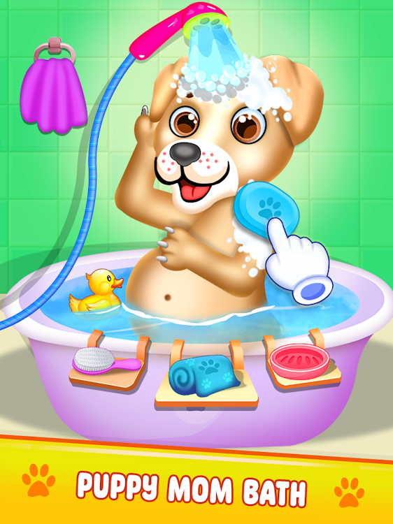 #6. Puppy Mom & Newborn Pet Care (Android) By: playNfun - educational & girl games