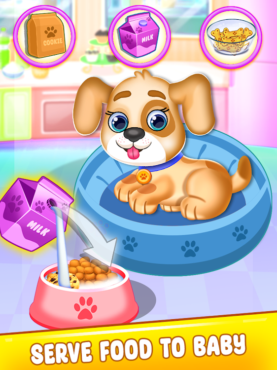 #8. Puppy Mom & Newborn Pet Care (Android) By: playNfun - educational & girl games