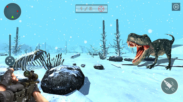 #5. Dino Hunt : Wild Hunting Games (Android) By: Gamezeniq Technologies