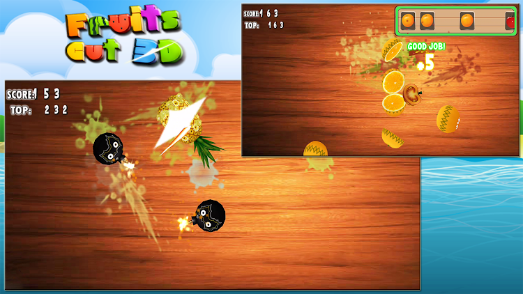 #2. Fruit Cut 3D - Fruit Slice (Android) By: GAO STUDIO