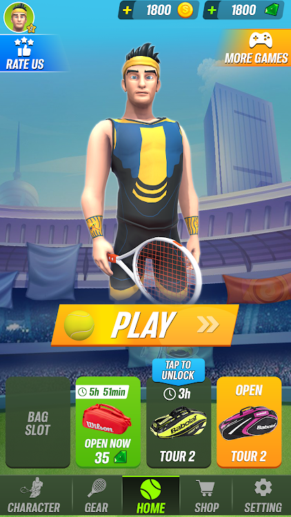 #5. Real World Tennis 3D Game (Android) By: Games Studios Inc.