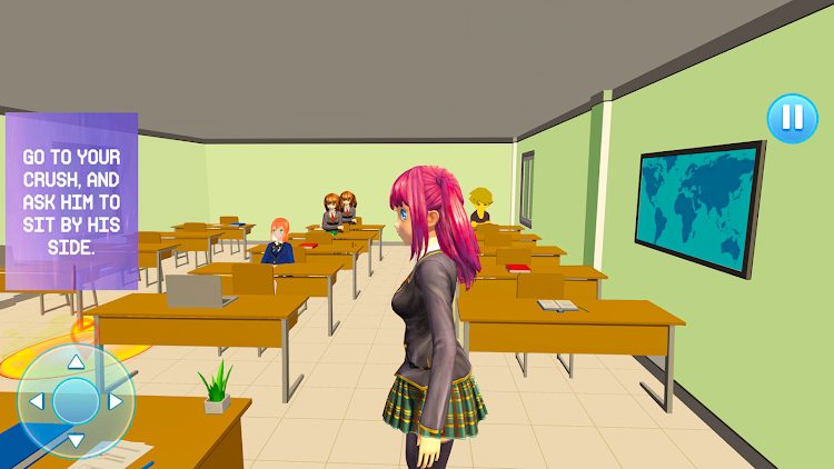 #2. High School Love Anime Games (Android) By: Game Place