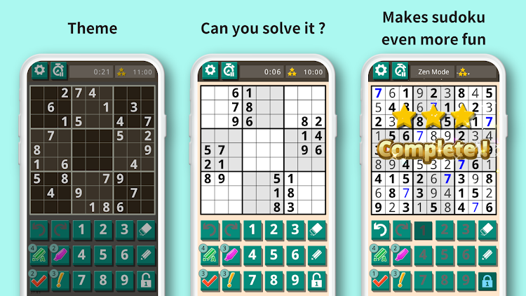 #3. Sudoku classic - Sudoku puzzle (Android) By: ambertabby