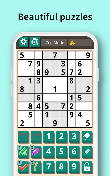 #5. Sudoku classic - Sudoku puzzle (Android) By: ambertabby