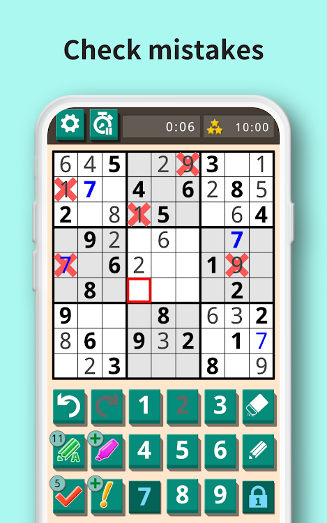 #7. Sudoku classic - Sudoku puzzle (Android) By: ambertabby