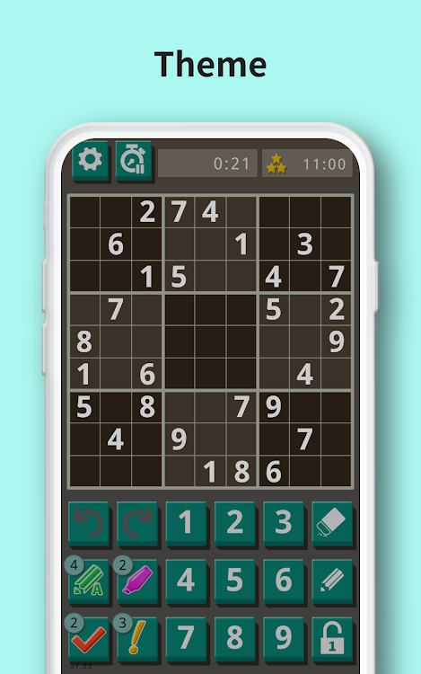 #10. Sudoku classic - Sudoku puzzle (Android) By: ambertabby