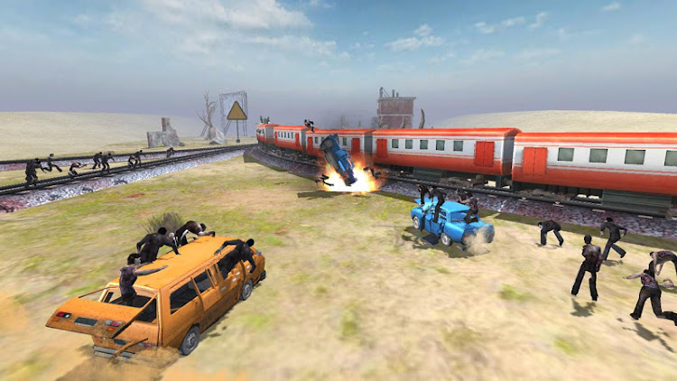 #2. Train shooting - Zombie War (Android) By: Gamezeniq Technologies