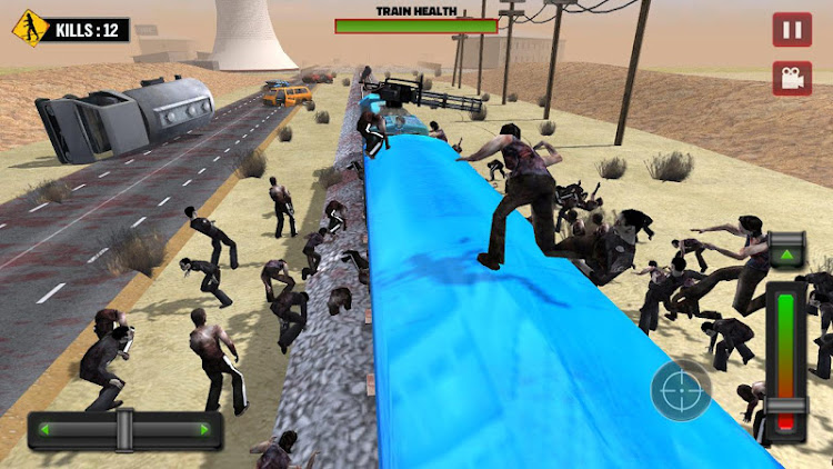 #4. Train shooting - Zombie War (Android) By: Gamezeniq Technologies