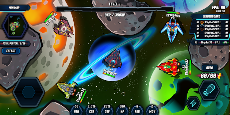 #5. Spaceship Fighter Online (Android) By: OUTPLAY GAME STUDIO