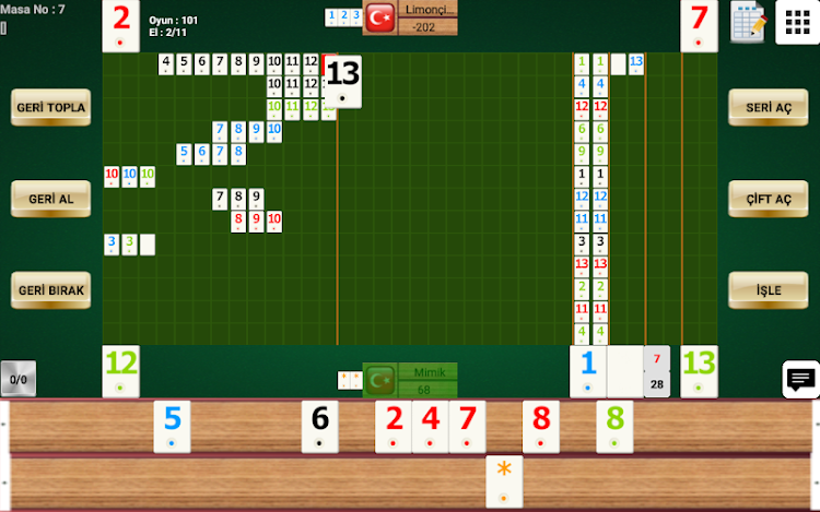 #6. mini101 Online 101, Okey ve 51 (Android) By: miniOKEY.com
