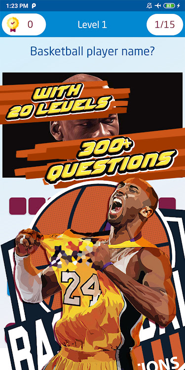 #3. basketball player quiz (Android) By: khicomro