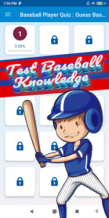 #2. baseball player quiz (Android) By: khicomro