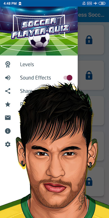 #5. soccer player quiz (Android) By: khicomro