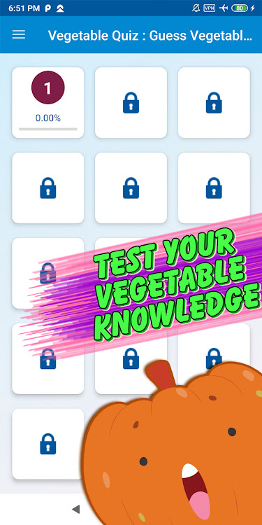 #2. Guess the vegetable game (Android) By: khicomro