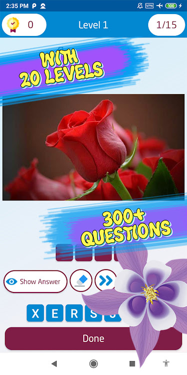 #3. Guess the flower (Android) By: khicomro