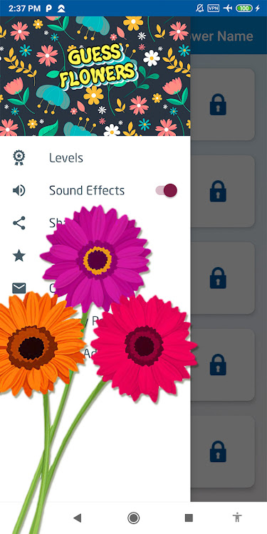 #5. Guess the flower (Android) By: khicomro