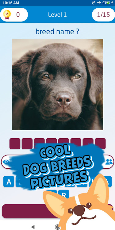 #5. dog breed quiz (Android) By: khicomro